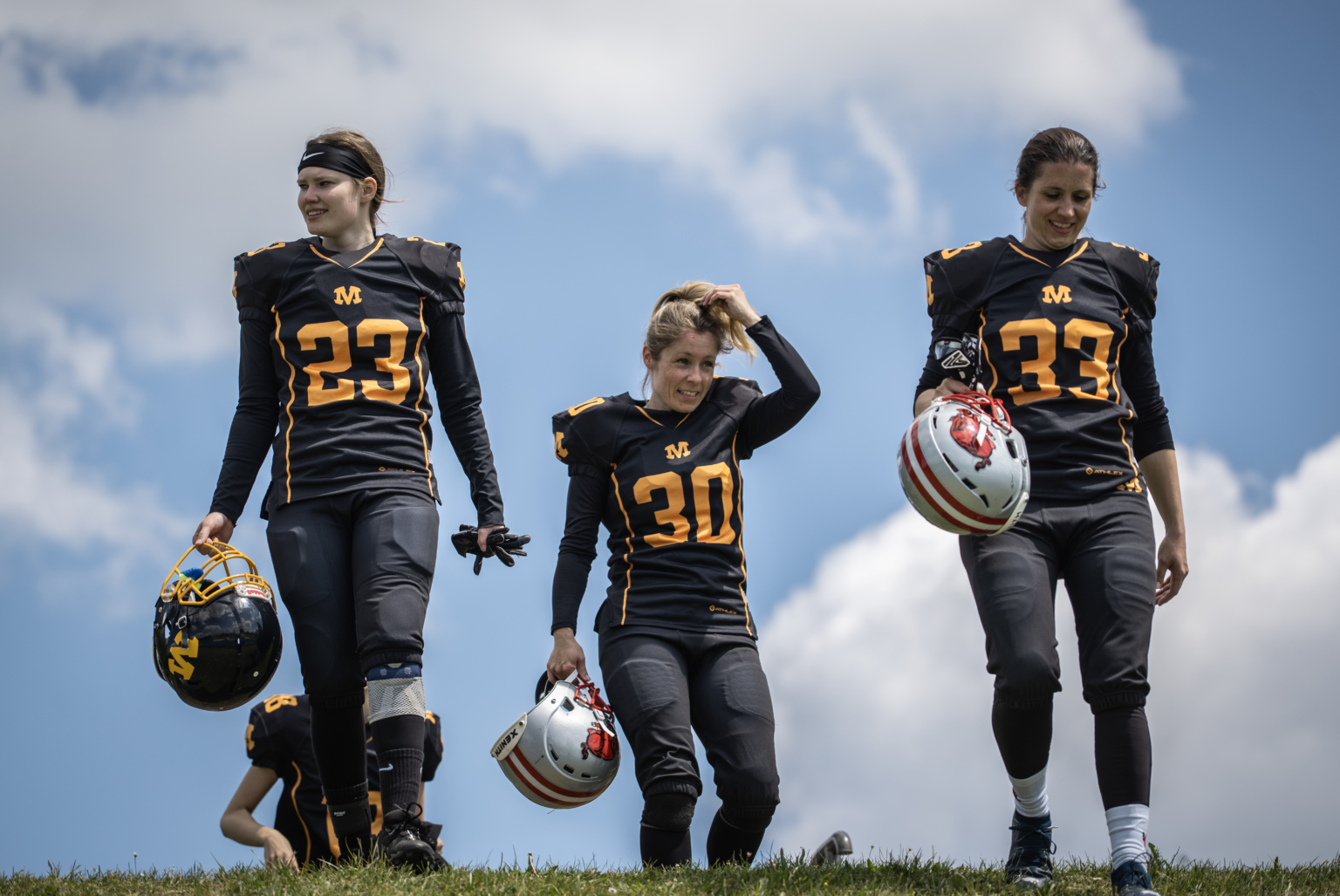 Nach dem Warm Up gehts zur Sideline zum Pass-Check
