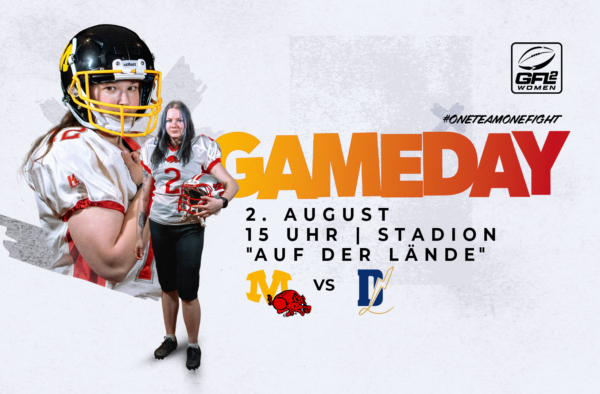 Am 2. August trifft unsere SG Cowboys/Razorbacks im letzten Heimspiel der Saison auf die Dachau Thunder Ladies.