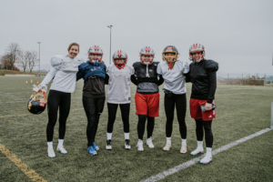 Die Spielgemeinschaft Cowboys/Razorbacks war beim Herbst-Camp der Schwäbisch Hall Unicorns Women. Zwei Tage Football-Training, Theorie und Scrimmage!